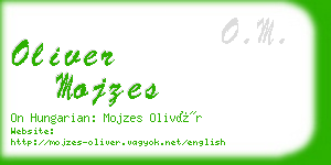 oliver mojzes business card